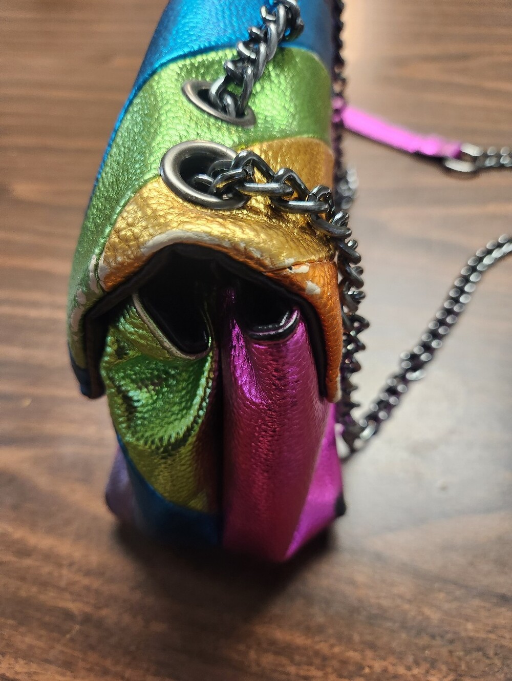 Kurt Geiger Metallic Rainbow Bag Read Description - Picture 10 of 16